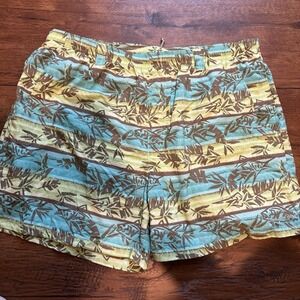 COLUMBIA PFG Green Nylon Fishing Santa Swim Trunks Mens 2XL Hawaiian Mesh Liner